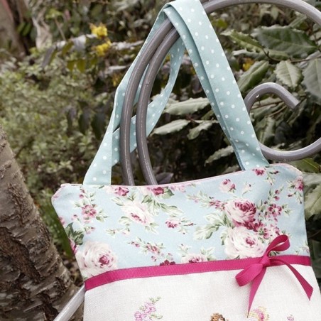 Linen «Flower garden» Handbag