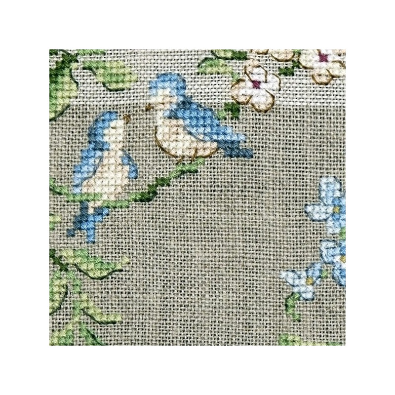 Linen « La vie en rose » Tea towel