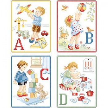 Le grand ABC «Imagier» à broder au point de croix