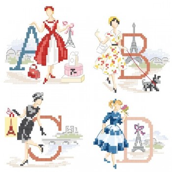 «Les parisiennes» Alphabet Chart