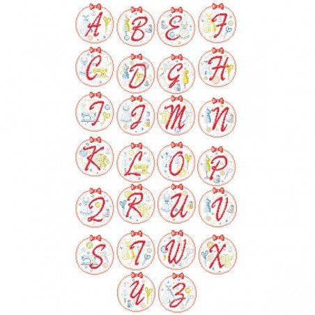 « Couture Années 50 » Alphabet chart