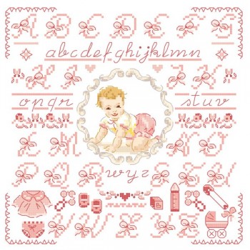 The Little Pink Baby Alphabet Chart Les Brodeuses Parisiennes