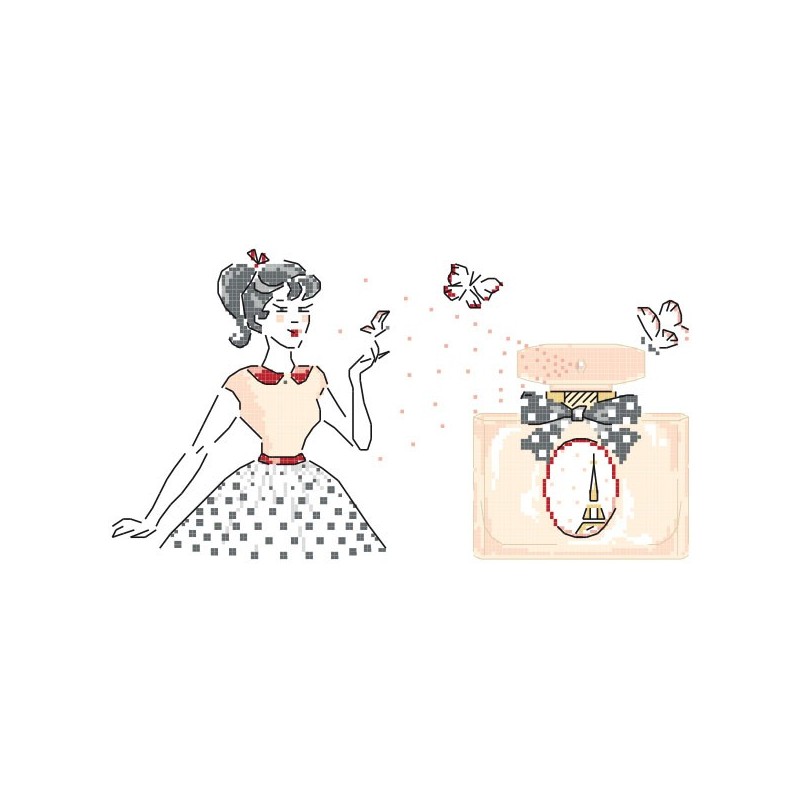 Grille « Mademoiselle se parfume » Grille « Mademoiselle se parfume »