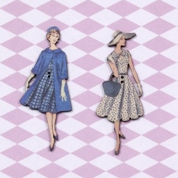 2 buttons « Jacqueline et Martine »