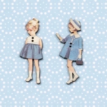 2 buttons « Annie et Sophie »