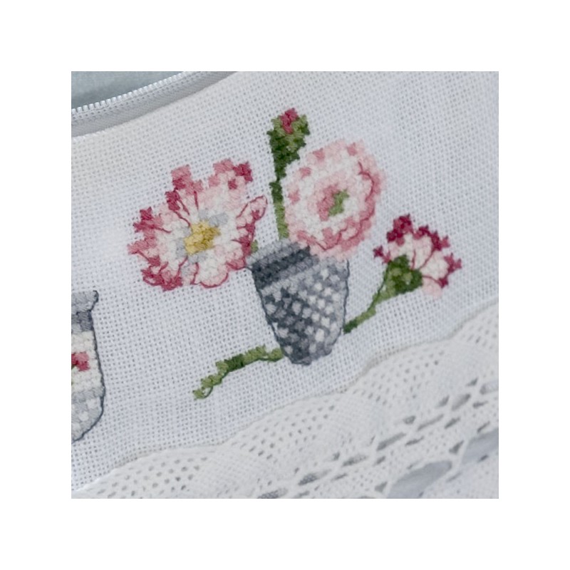 Linen « Marguerite » Flat pouch Linen « Marguerite » Flat pouch