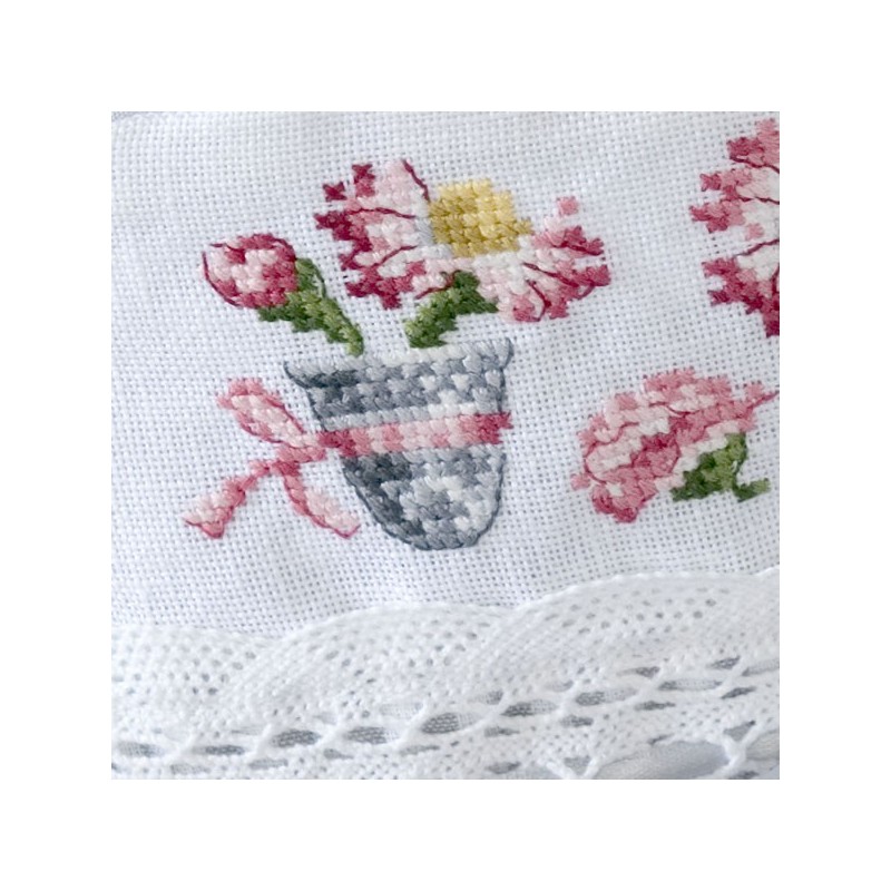 Linen « Marguerite » Flat pouch Linen « Marguerite » Flat pouch
