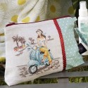 Lin : Trousse «Brigitte» à broder de point de croix