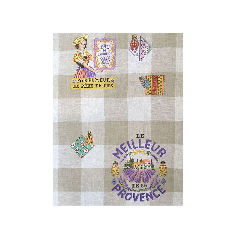 Linen «Eau de lavande» Tea towel