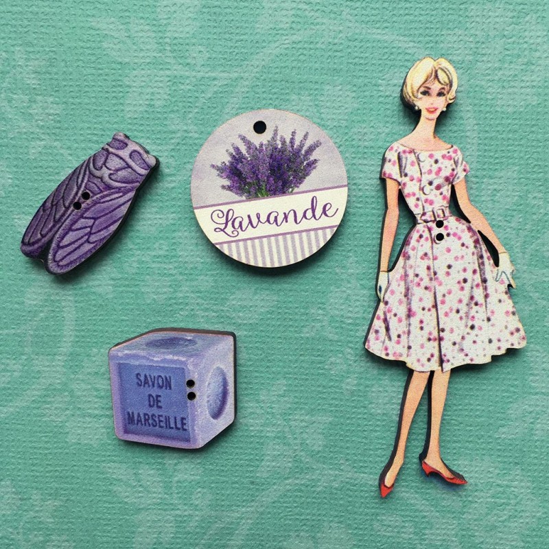 4 buttons « Provence »