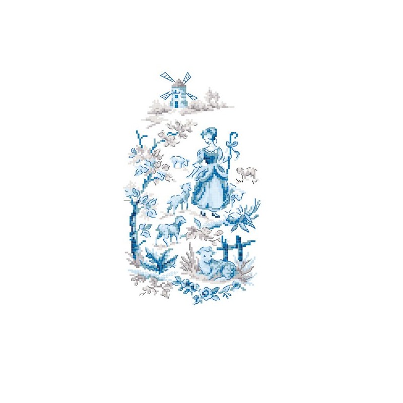 Grille « La bergère » Bleue