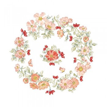 Grille « Couronne d'églantines »