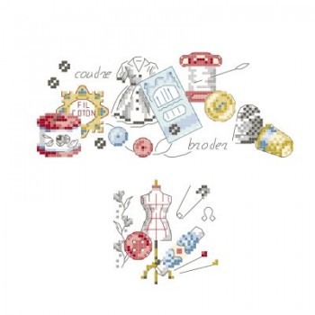 3 grilles « Couture vintage »