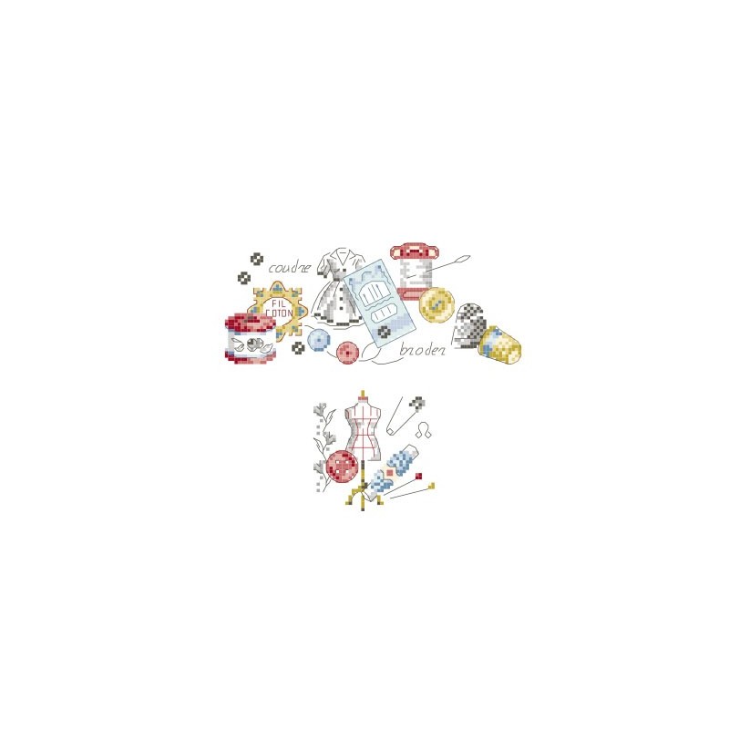 3 grilles « Couture vintage »