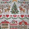 Linen « Imagier de Noël » Tea towel