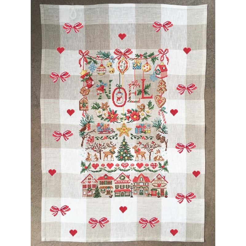 Aïda «Imagier de Noël» Tea towel