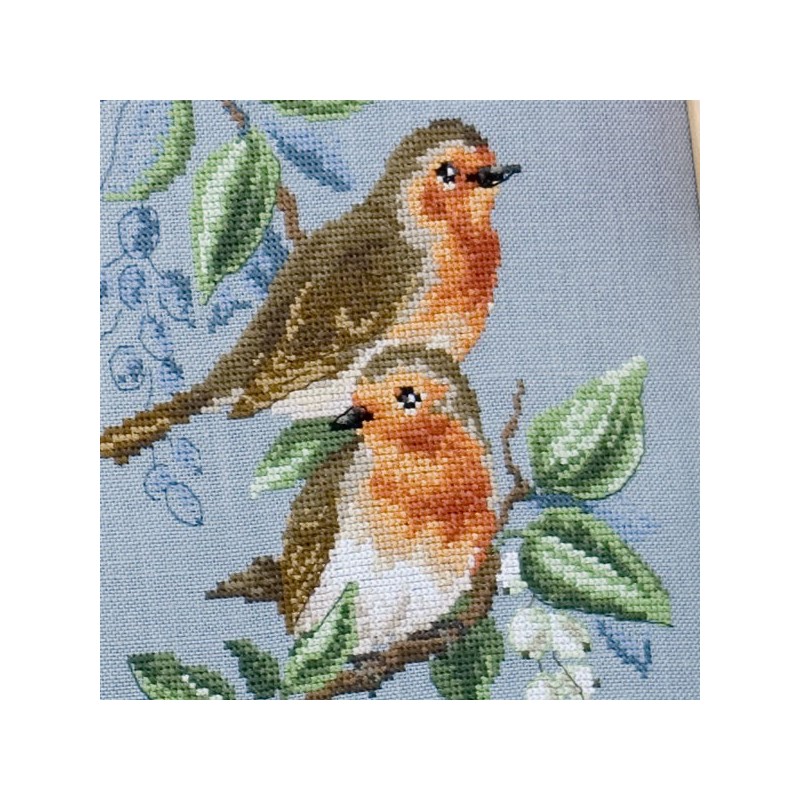 Lin : Étude aux Rouge-gorges