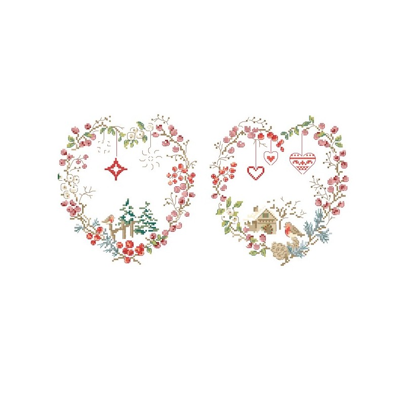 Grilles 2 cœurs de « Baies givrées »