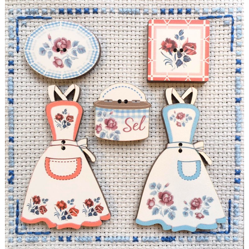 5 boutons « DIGOIN » N°3