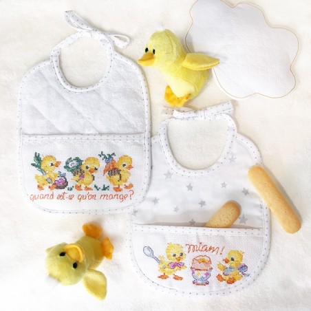 « Hungry ducklings » 2 bibs