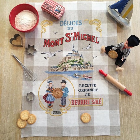 Linen « Mont Saint-Michel » Tea towel