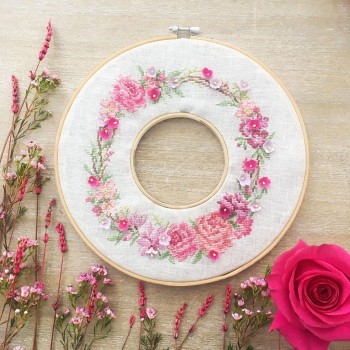 Lin : Semi-kit « Couronne de printemps »