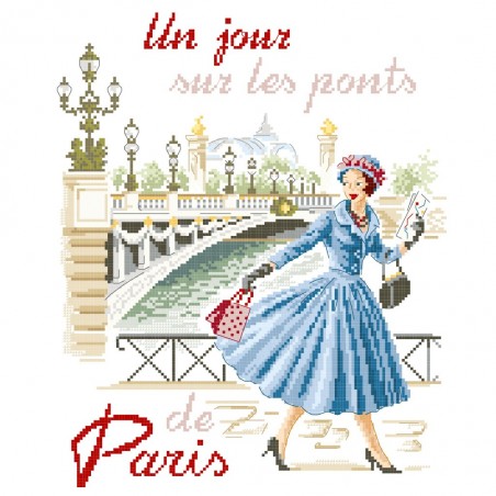Grille «Un jour à Paris sur le pont Alexandre III»