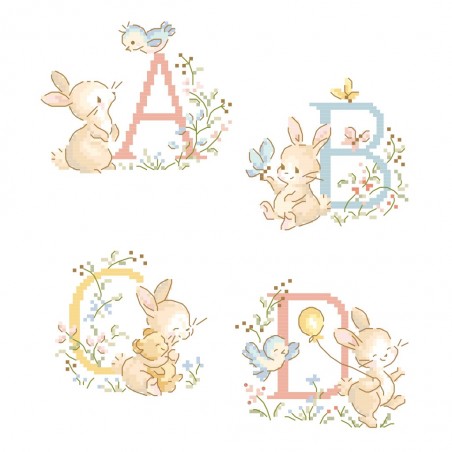 «Bunny rabbit » Alphabet Chart