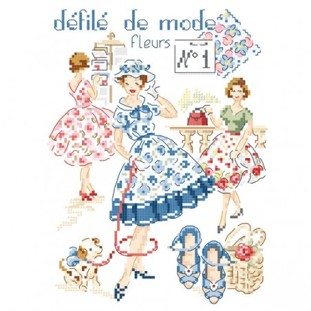 Grille : Défilé de mode N°1 «Fleurs»