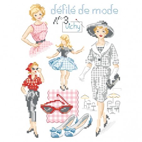 Grille : Défilé de mode N°3 «Vichy»