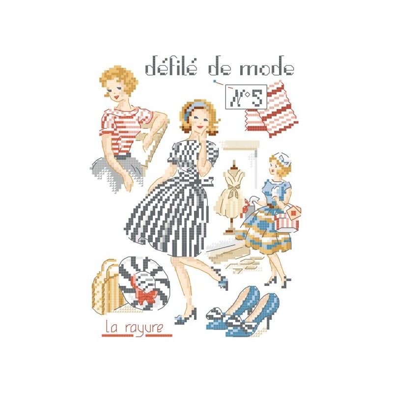 Grille : Défilé de mode N°5 «La rayure»