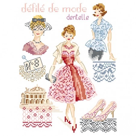 Grille : Défilé de mode N°8 « la dentelle »