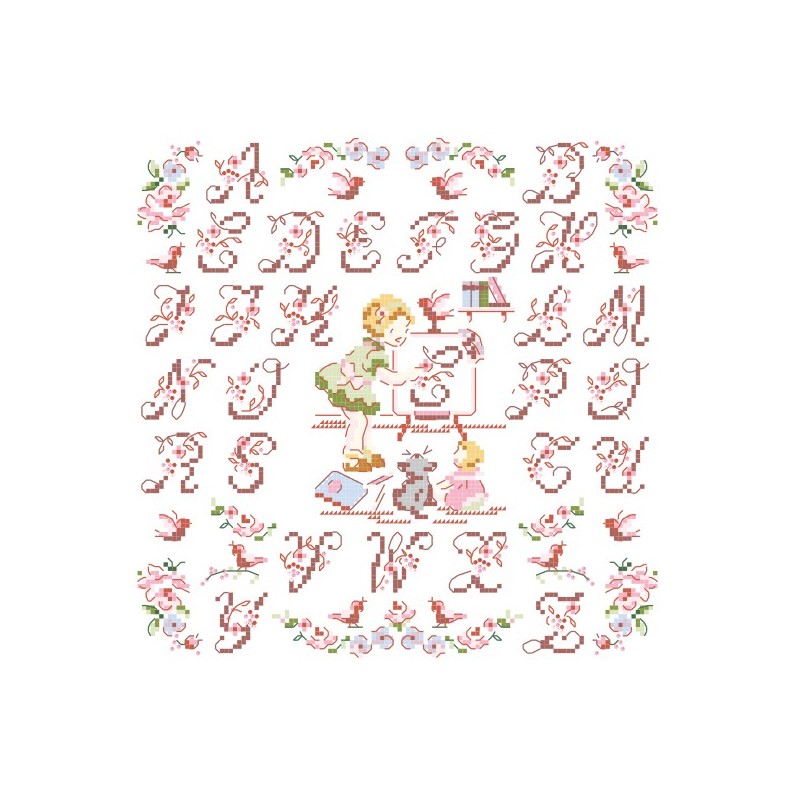 The little « Lily Rose » Alphabet chart