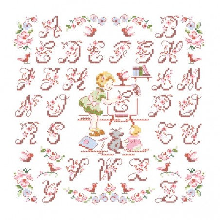 The little « Lily Rose » Alphabet chart