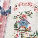 Lin : Torchon « Petite maison de Noël »