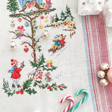 Aïda «Little Christmas house» Tea towel