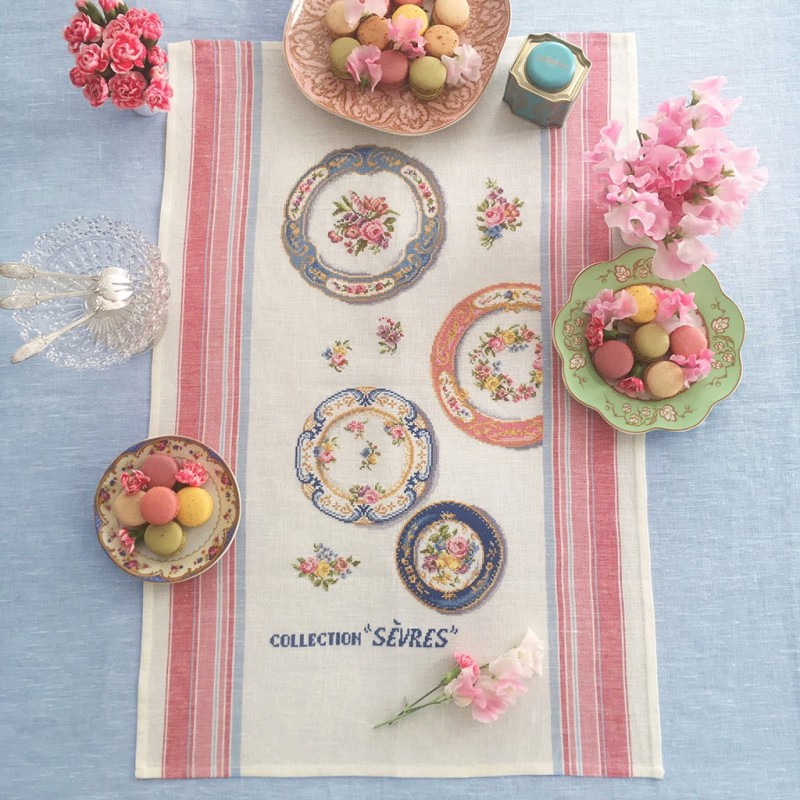 Aïda «Collection Sèvres» Tea towel