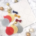 Les 6 « Boules de Noël » en papier à broder