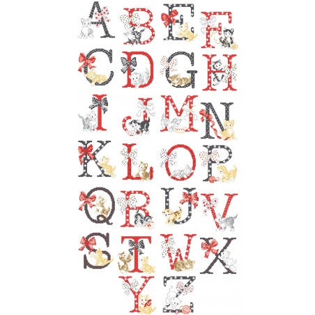 The big «Cats» Alphabet chart