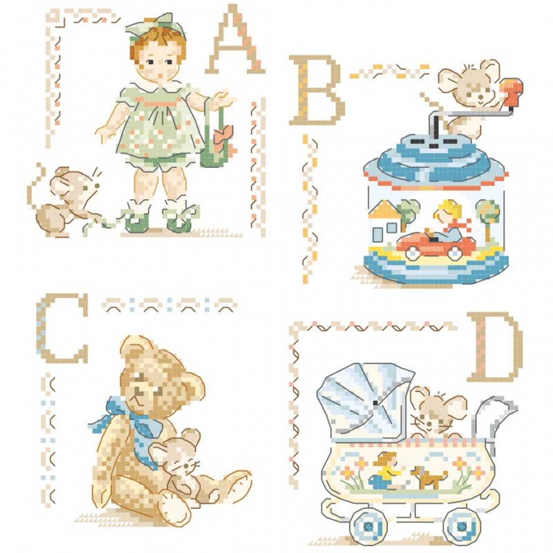 «Jouets anciens» Alphabet Chart