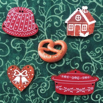 5 buttons « Cuisine d'Alsace »