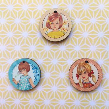 3 buttons « Fillette »