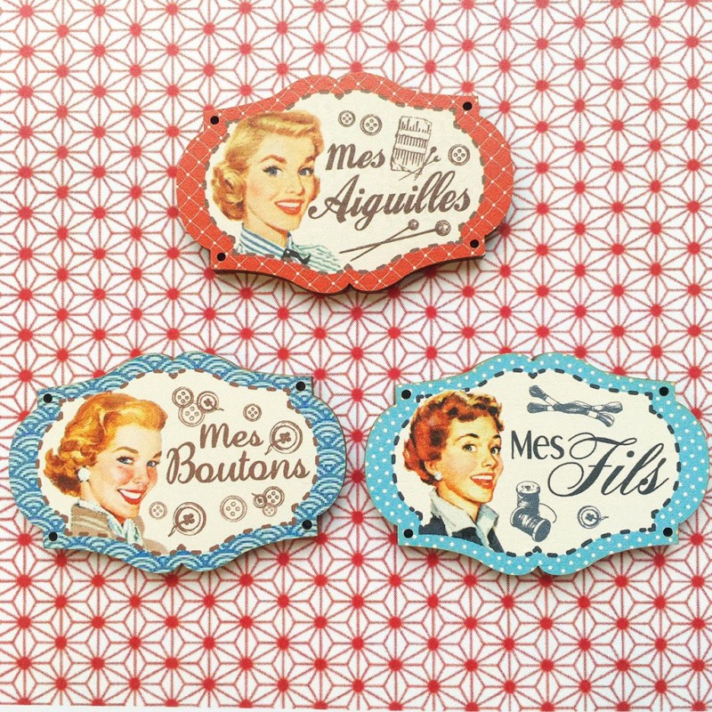 3 boutons « Mercerie »