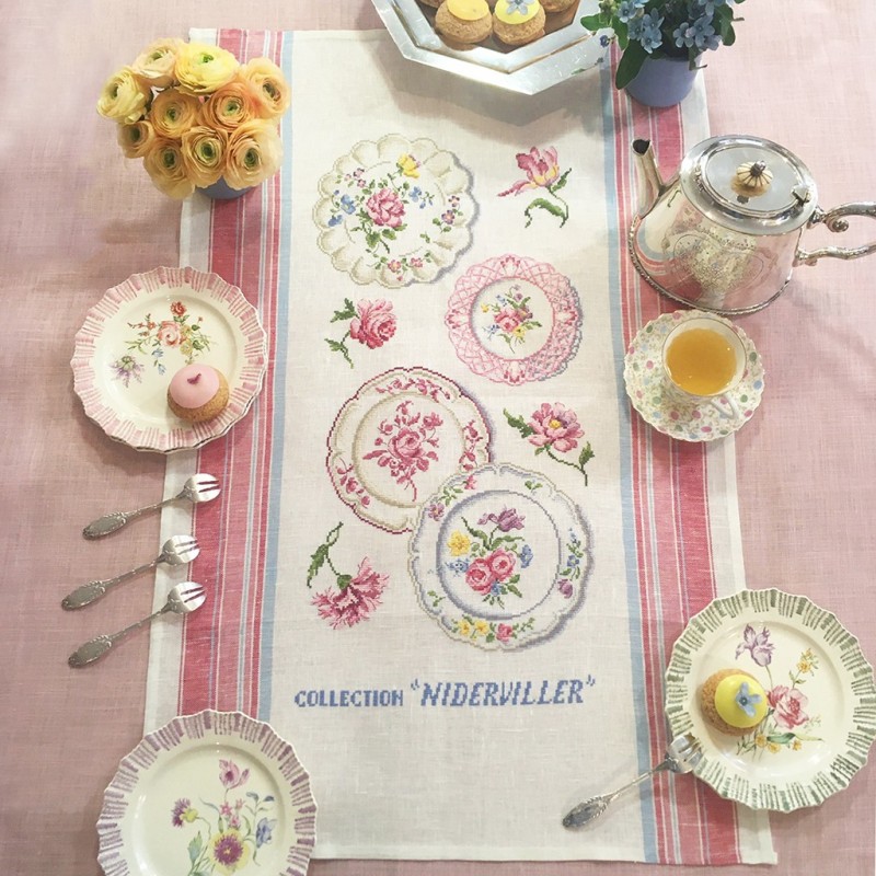 Aïda «Collection Niderviller» Tea towel