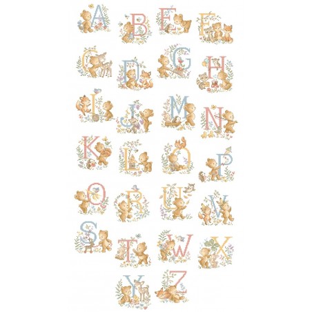 «Teddy bear» Alphabet Chart