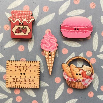 5 buttons « Alsatian kitchen »