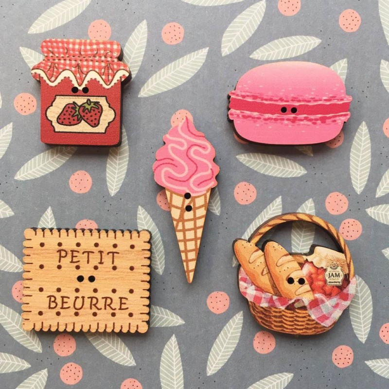 5 buttons « Alsatian kitchen »