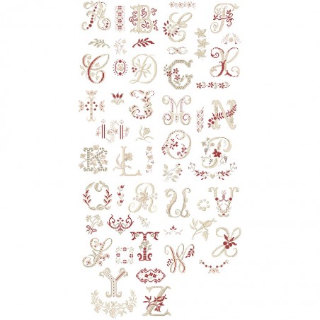 « Linge ancien » Alphabet Chart « Linge ancien » Alphabet Chart