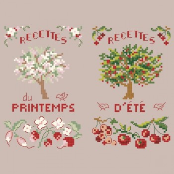 2 grilles Recettes de saisons «Printemps-Eté»