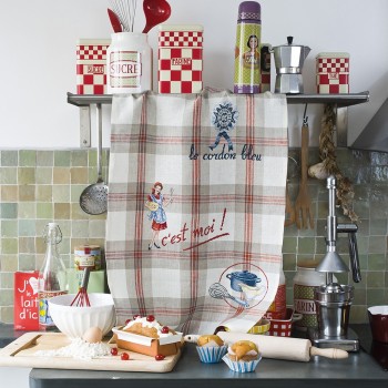 Linen « Cordon bleu » Tea towel